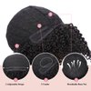 Quantum Love Short Kinky Curly Wigs Side Part Afro Curly Wig for Black Women Twist Out African American Synthetic Wigs (Black 6 Inches)