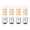 Lamsky LED BA15D Double Contact Bayonet Base 120 Volts 4W Led Light Bulb,T3/T4/C7/S6,Warm White 2700K,LED 40W Halogen Replacement Bulb,No-Dimmable(4-Pack)