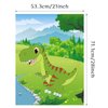 Morcheiong Pin The Tail on The Dinosaur Party Game with 48pcs Tails for Dinosaur Party Favors Kids Birthday Party Supplies Boys Party Decorations