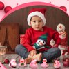 Honoson 36 Pcs Christmas Pink Rubber Ducks Bath Toy Rubber Duck Bulk Mini Ducks for Birthday Gifts Shower Party Favors Activity Birthday Decoration Rewards