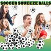 40 Pcs Soccer Squeeze Balls,2" Mini Foam Soccer,Pressure Relieving Health Balls for Kids,Classroom,Party Favors,School,Reward,Bag Gift,Party Fillers,Ball Games