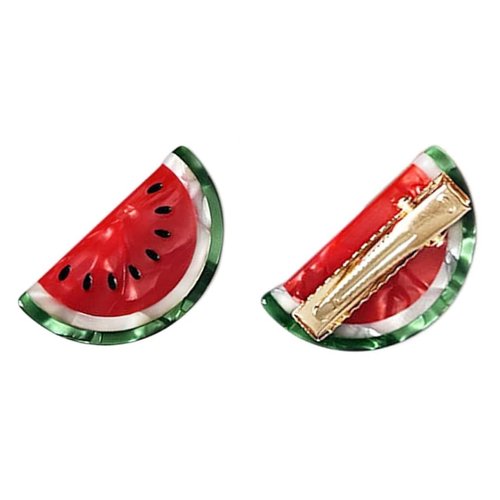 2 Pcs Red Watermelon Fruit Small Hair Clips Duck Billed Hair Clips for Styling Hair Clips Non Slip Hair Clip Duck Billed Hair Clips for Hold Hair Accessory for Women Claw Clips for Hair, Hair Clips