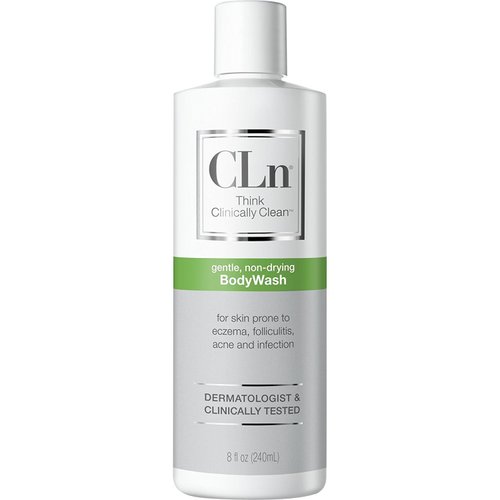 CLn® BodyWash –Non-Drying Body Wash Preserved with Sodium Hypochlorite, For Compromised Skin Prone to Eczema, Dermatitis, Rash & Hidradenitis Suppurativa, Fragrance-Free & Paraben-Free, 8 fl. oz.