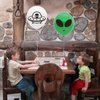 45 Pieces Alien Birthday Party Decorations, 12 Inch Alien Latex Balloons, UFO Alien Party Balloons for Baby Shower Kids Alien Theme Party Supplies