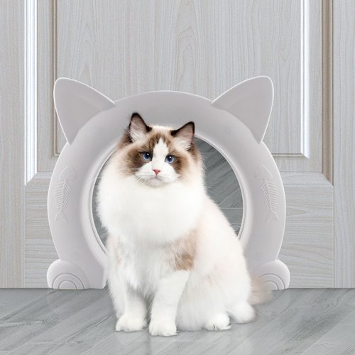 Cat Door,Wulikeke Interior Cat Door Pet Door for Cats Indoor Cat Door Fit Cats up to 25 lbs,with Screws Interior/Install Easily/Interior cat Door Without Flap, XL