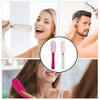 2Pcs Folding Hair Brush Hair Comb Portable Mini Massage Hair Brush Anti-Static Anti-knot for Women & Girls Size for Handbag (rose&blue)