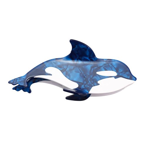 Ocean Killer Whale Hair Clip,Acetate Hair Claw,Small Hair Clips for Women,Royal
