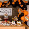 PTECDROTS 80Pcs Basketball Party Plates Decorations - Including 9” Basketball Ball Plates Disposable Dinner Plates for Kids Basketball Fan Sports Event Basketball Theme Party Supplies