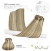 WindTouch Clip in Hair Extensions Human Hair Balayage Mixed Bleach Blonde 15Inch 70g Highlights for Blonde Remy Hair 7PCS #18P613 Gift for Women