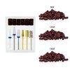 AZ GOGO Ceramic&Metal Nail Drill Bits for Acrylic Nail Drill Machine (with 150pcs Sanding Bands)