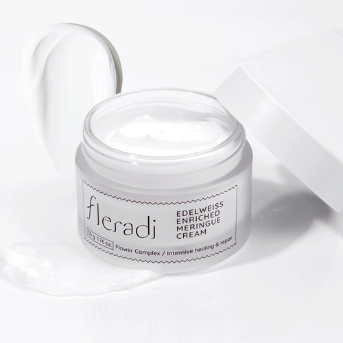 fleradi Edelweiss Face Cream for Women and Men – Korean Night Moisturizer with 30% Edelweiss Extract (Natural Power), Deep Hydration for Dry Skin (Advanced Barrier Care)