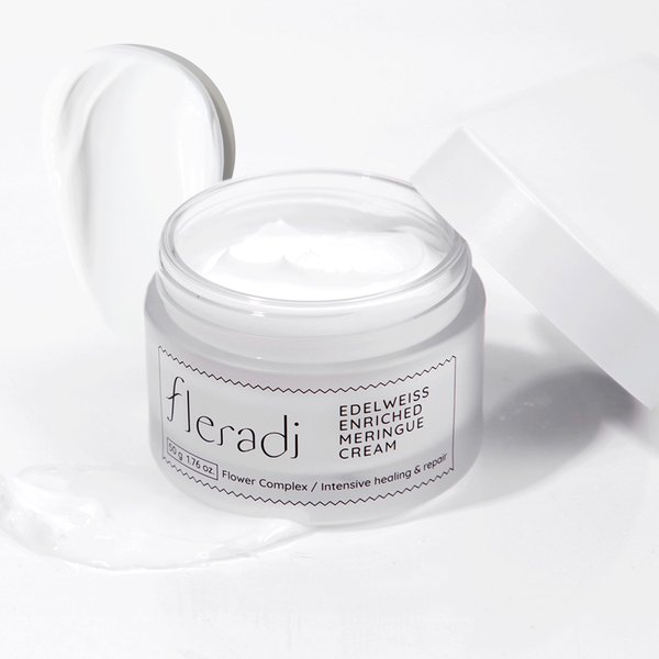 fleradi Edelweiss Face Cream for Women and Men – Korean Night Moisturizer with 30% Edelweiss Extract (Natural Power), Deep Hydration for Dry Skin (Advanced Barrier Care)