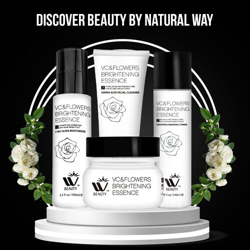 WBM Skincare Beauty Kit -Facial Cleanser & Facial Moisturizer for Sensitive Skin, Witch Hazel Facial Toner with Aloe Vera Formula, Anti-Aging Night Cream for Daily Cleansing & Refreshing Skin