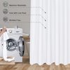 EurCross Extra Long Fabric Shower Curtain Liner 84 inches Long Length, Light in Machine Washable Water-Repellent Solid White Shower Curtain Liner for Bathroom 72 x 84inch