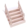 Angoily Mini Doll House Ladder Miniature Dollhouse Staircase 1 12 Scale Wooden Handrail Steps Model for Fairy Garden Mini House Furniture Micro Landscape Decorations Tiny Staircase Model