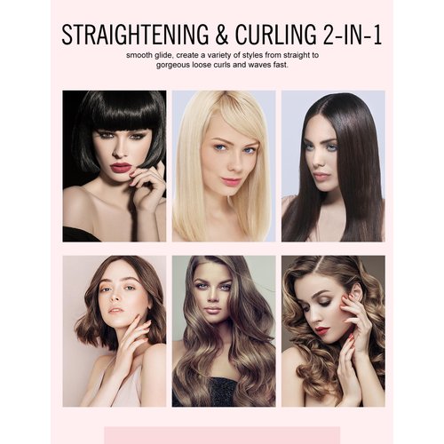 FOCALA Hair Straightener 1.0 Inch Titanium Ceramic Coated Flat Iron, Dual Voltage Straightener for All Hair Types, Fast Styling