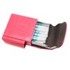 Boshiho PU Leather Cigarette Case with Lighter Holder Tobacco Pouch Best Gift for Men Women (Hot Pink)