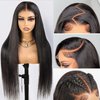 LRSICAL 5x5 HD Transparent Lace Front Wigs Human Hair Pre Plucked with Baby Hair 180% Density Brazilian Straight Human Hair Wigs for Black Women Full and Thick(Straight Wig, 18 Inch)