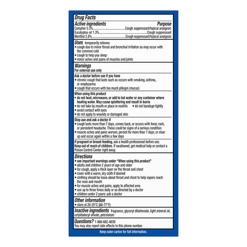 Delsym No Mess Vapor Roll-On Cough Suppressant & Topical Analgesic 1.76 oz with Camphor, Eucalyptus Oil, Menthol, Adults & Kids, Maximum Strength