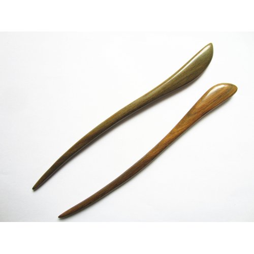 Myhsmooth Zz-gs-bt 2 Count Hair Sticks Natural Green Sandalwood Handmade Carved Hair Clip Shawl Hair Pins Pack of 2 Pcs:Swiming Fish