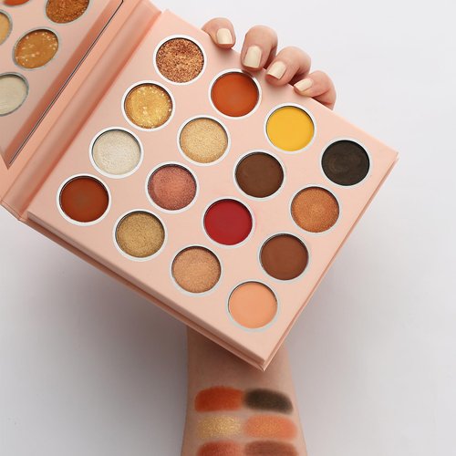 VavaSans Sunset Blvd Eyeshadow Palette 16 Colors Brown Nude Earth Tone Matte Glitter Shimmer Eye Shadow Long Lasting High Pigmented Blendable Smokey Eyeshadow Powder Makeup