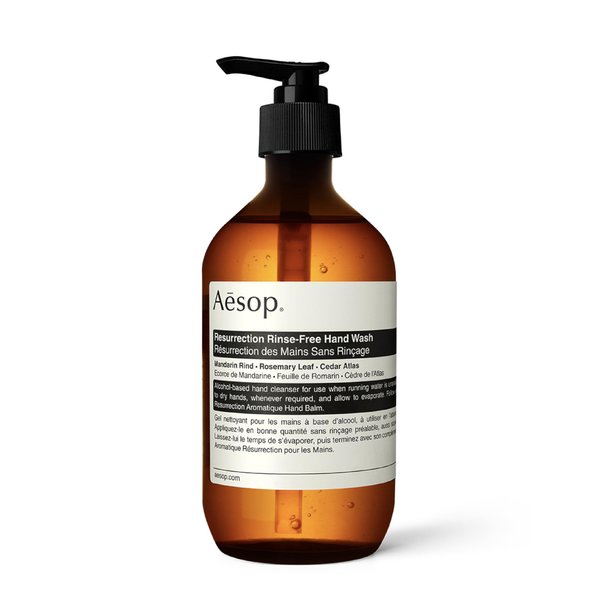 Aesop Resurrection Rinse-Free Hand Wash - Cleanse and Hydrate Without Water - Alcohol Based Formulation - 16.9 oz