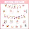 Luvsweets Wildflower Birthday Decorations for Girls - 3 Pcs Wildflower Happy Birthday Banner Decoration Party Supplies Garland Flower Party Decorations for Women Girl Birthday Decor