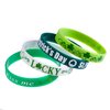 CCINEE St. Patrick's Day Rubber Wristbands Green Shamrock Silicone Cut Out Bracelets Pack for Irish Party Favors and Decoration 36 Pieces/4 Styles