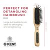 Kent PF20 Narrow Cushion Paddle Brush - Taming Fat Pins, Detangling Long Thick and Curly Hair, Scalp Massager and Growth Stimulator for All Hair Types, Made in England