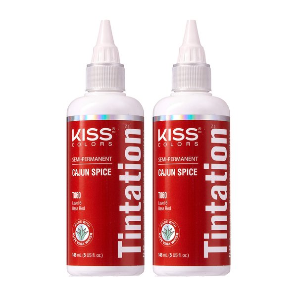 Kiss Tintation Semi-Permanent Hair Color 5 Ounce (Cajun Spice (2 Pack))