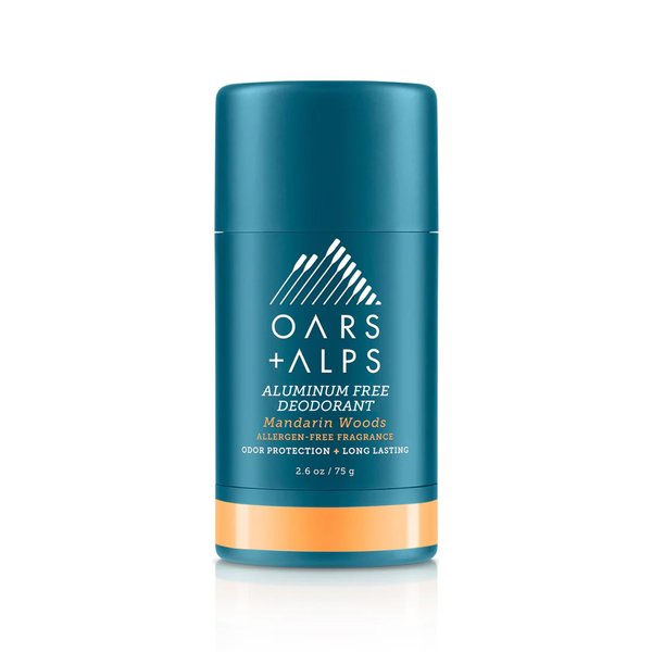 Oars + Alps Aluminum Free Deodorant for Men and Women, Dermatologist Tested, Travel Size, Mandarin Woods, 1 Pack, 2.6 Oz