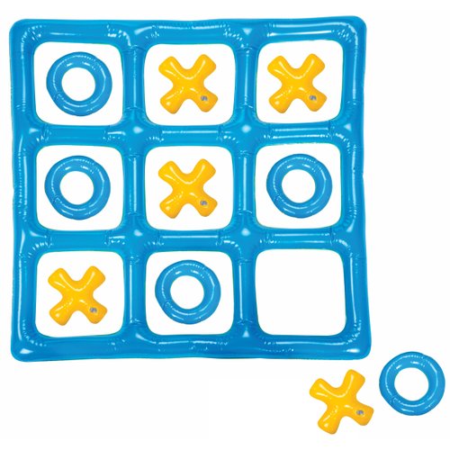 Bundaloo Giant Inflatable Tic Tac Toe Pool Float Game - Reversible Colors, Family Fun for Pool, Beach, Tailgate Parties, Backyard, Picnics, and Indoor Play