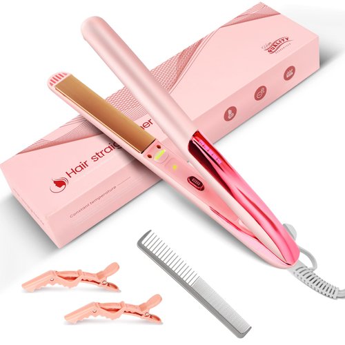 Bo'laiya 2 in 1 Hair Straightener and Curler | with Ceramic Coated Ultra-Smooth Tech | Ultra-Fast Heating | TEM Memory | The Best Gift for Girls & Women