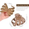 Lolalet Octopus Hair Claw Clips, 5 Pack Non-slip Jaw Clips Medium Hair Clamps for Thick Curly Long Hair, Wide Grip Hair Accessories for Women -Style B