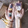 White Sage, Palo Santo Wood & Crystal Healing Kit (17Pc) ~ Smudge Stick, Palo Santo Sticks, Raw Crystals, Quartz Obelisk, 7 Chakra Stones, +Bracelet & Spiral Pendant Necklace w COA & Info Card