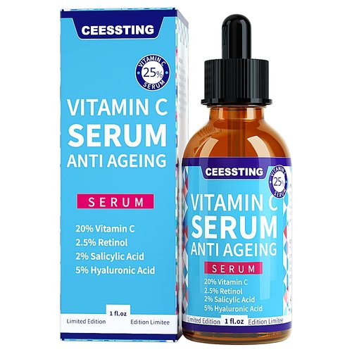 Ceessting Vitamin C Serum for Face - Anti-Aging Facial Serum with Hyaluronic Acid and Vitamin E -...