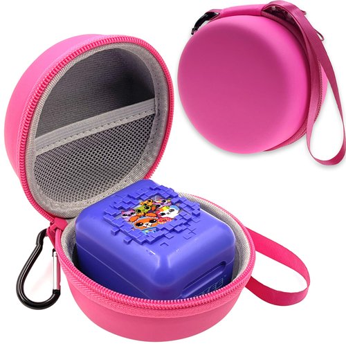 LeoTube Hard Carrying EVA Case Compatible with Bitzee Digital Pet Interactive Virtual Toy, Storage Travel Holder for Bitzee Virtual Electronic Pets and Accessories (Case Only) (Pink)