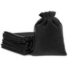 Lucky Monet 25/50/100PCS Velvet Drawstring Bags Jewelry Pouches for Christmas Birthday Party Wedding Favors Gift Candy Headphones Art and DIY Craft (25Pcs, Black, 2.8” x 3.5”)