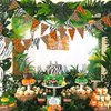 VILIFEVER 2 Pieces Animal Print Pennant Banner Jungle Theme Party Supplies Safari Birthday Party Decorations, Jungle Safari Birthday Banner for Animal Zoo Party Decor