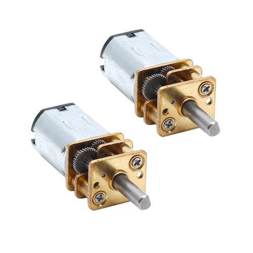 Augiimor 2PCS DC 6V 60RPM Speed Reduction Motor N20 3mm Shaft Mini Metal Gearwheel Gear Motor with Full Metal Gearbox Micro Motor