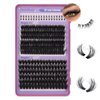 Fluffy Lash Cluster with Bottom Lashes 14-22mm Long 80D+100D Thick Cluster Eyelash Extensions Flat D Curl Volume 252Pcs Individual Lashes Soft Wispy False Eyelashes DIY Lash Extension, by Hushlibaby