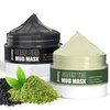 jeosisy Face Clay Mask-Facial Dead Sea Mud Mask,Green Tea Mud Mask,Purifying Pore,Remove Blackheads,Control Oil,Anti Aging,Travel Size Mother's Day Gift Sets for Women and Men-2.8Oz*2