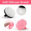 Hair Scalp Massager Shampoo Brush, Handheld Scalp Care Hair Brush with Soft Silicone, Shower Scalp Massager, Comfortable Head Scrubber for All Hair Types, Black&Green