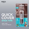 RED by Kiss Quick Cover Root Touch Up Stick Type 2PCS Water-Resistant Temporary Gray Concealer Cover Up Brush for Hair and Beard (Medium Brown)