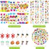 121PCS Art Party Favors Set, Paint Party Favors for Kids, 49 Stickers, 12 Tattoo Stickers, 12 Button Badges, 12 Mini Notepads, 12 Slap Bracelets, 12 Keychains, 12 Goodie Bags for Boys Girls Painting