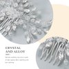 Easedaily Crystal Bride Wedding Hair Comb Silver Rhinestone Bridal Hair Pieces Hair Clip Hair Accessories for Women and Girls (A-silver)