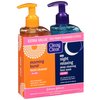 Clean & Clear 2-Pack Day and Night Face Cleanser Citrus Morning Burst Facial Cleanser with Vitamin C and Cucumber, Relaxing Night Facial Cleanser with Sea Minerals, Oil No & Hypoallergenic Face Wash