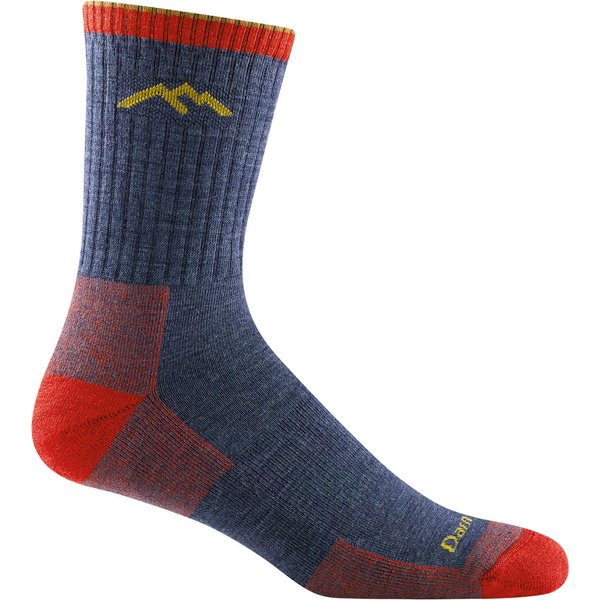 Darn Tough (Style #1466) Men's Merino Wool Hiker Micro Crew Cushion Socks (as1, alpha, l, regular, regular, Denim)
