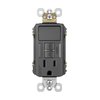 Legrand radiant 1597SWTTRBKCCD4 15 Amp Combination GFCI Self Test Tamper-Resistant Decorator Outlet with Single Pole Light Switch, Black (1 Count)