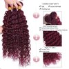 99J Human Hair Bundles Burgundy Water Wave Human Hair Bundles Brazilian Unprocessed Virgin Hair 3 Bundles 20 22 24 Inch 99J Water Wave Bundles Wine Red Bundles Remy Hair Extensions